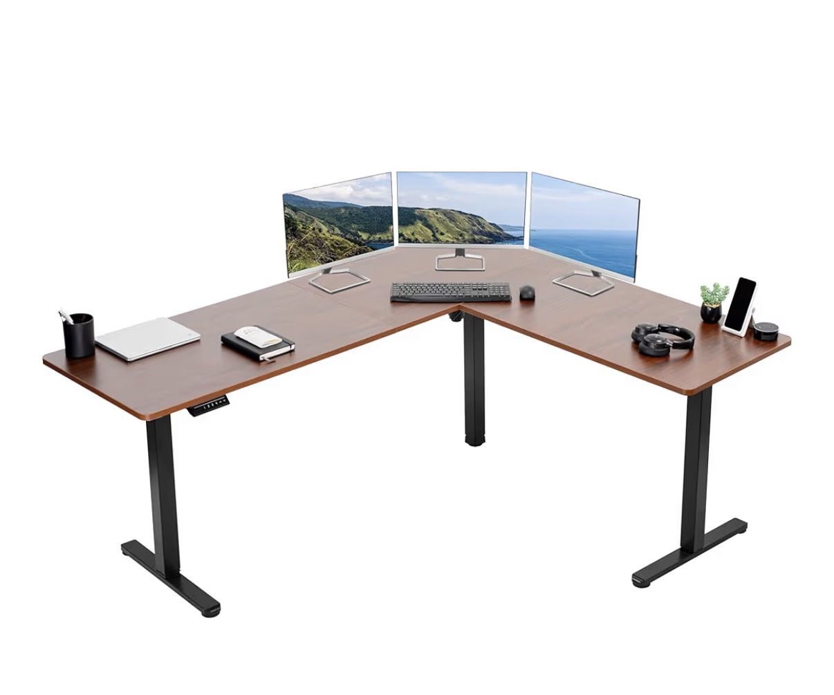 Electric L Shape standing Desk