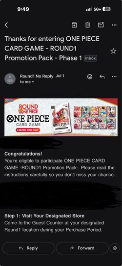 One piece round 1 promo packs