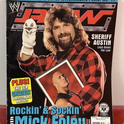 WWE RAW Magazine March 2004 Mick Foley The Rock WrestleMania XX Poster No 17