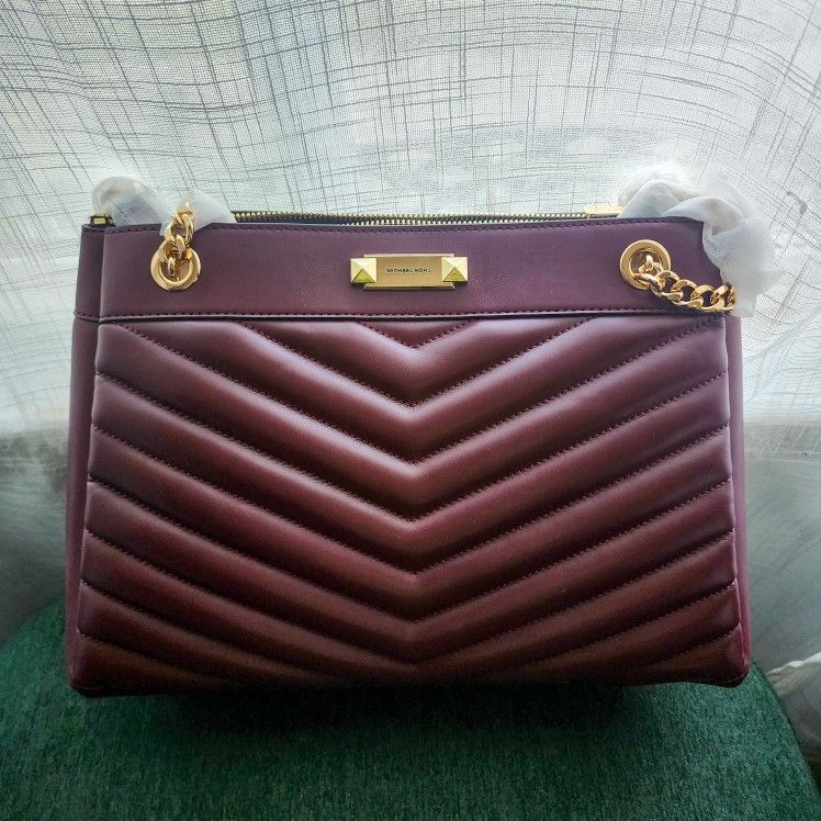 Michael Kors Whitney Medium Quilted Tote Bag - Oxblood, NWT
