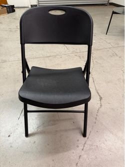 Black  foldable plastic chairs