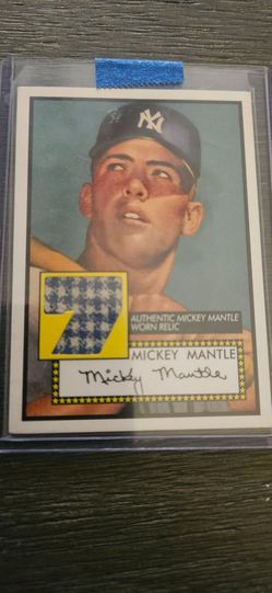 2006 TOPPS '52 MICKEY MANTLE #7 TARGET EXCLUSIVE - WORN RELIC