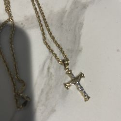 10k Gold Chain And Pendant 