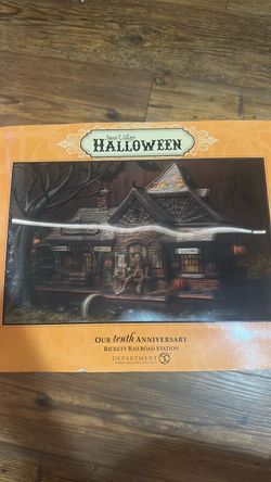Department 56 Snow Village Halloween Rickety Railroad Station