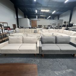 Gray & Beige Sofa On Sale Now!!  