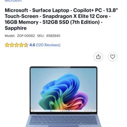 New Labtop Microsoft Surface  2024