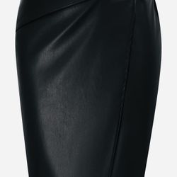 Black Faux Leather Skirt 