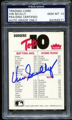 Vin Scully Autograph  Dodgers