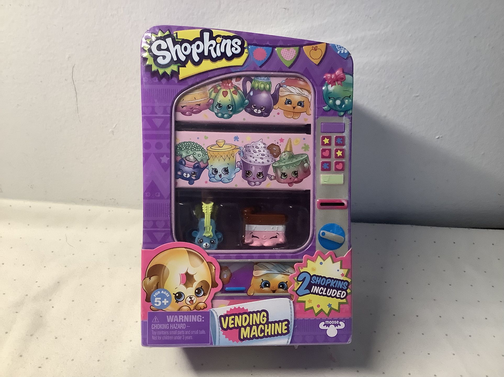 SHOPKINS VENDING MACHINE STORAGE TIN INCLUDES 2 SHOPKINS BRAND NEW SEALED