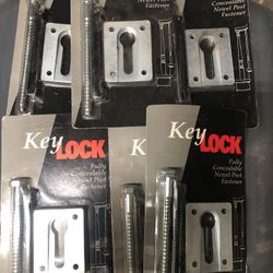 Key Lock Newel Post Fastener