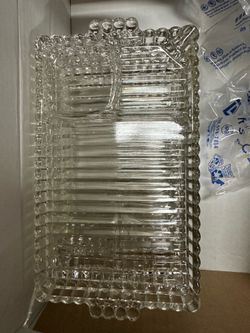Glass divided snack tray
