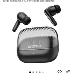 Oraimo SpaceBuds Neo Wireless Bluetooth In-Ear Headphones, Bluetooth 5.4 Earphones with Built-in Mic, Ergonomic Design, Touch Control, USB-C Fast Char