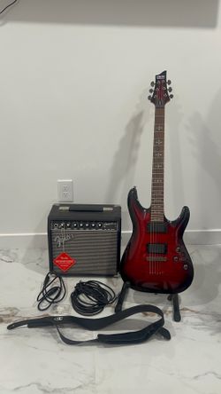 Schecter Demon 6-String RH Electric Guitar - Crimson Red Burst