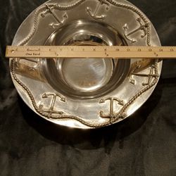 Anchors Away Silver Bowl