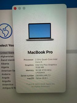 Apple MacBook Pro 13” (2020) – 16GB RAM / Intel Core i5 / 512GB SSD