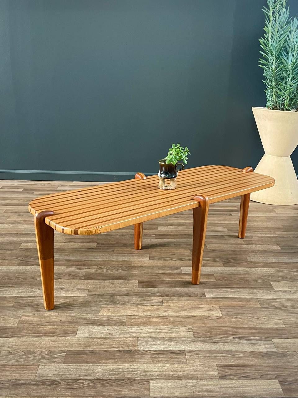 Mid-Century Modern Sculpted Studio Multi-Wood Coffee Table, c.1960’s - Delivery Available 