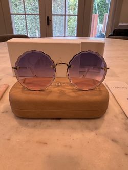 Chloé Rosie Scalloped Gradient Sunglasses