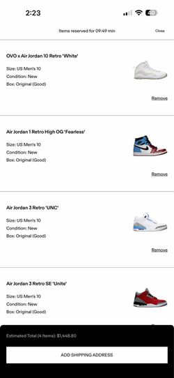 4 Brand New retro Jordans All Size 10 bulk deal or separate