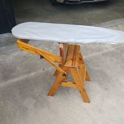 Folding antique iron board