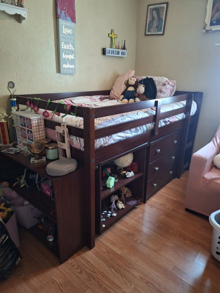 Twin Bed With Desk And Dresser