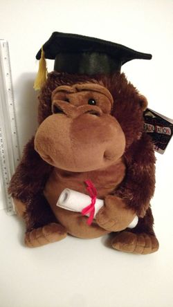 Graduation 13" Gorilla Plush