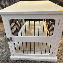 White Dog Cage w/ Sliding Door – $69.99
