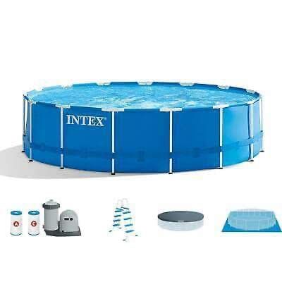 Intex 18’x48” Above Ground Prism Metal Frame Swimming Pool w/ Pump