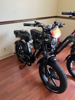 Fully Assembled TST® R7 Moped Style 1500W Full Suspension Electric Cargo Bike | 2026 New Model (Black)
