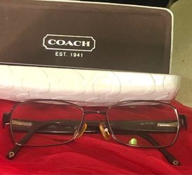 Coach Women's prescription glasses with case. Model:Louise, Color Gun Metal