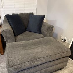 Couch + Storage Ottoman 