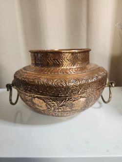 Antique Middle Eastern Style Copper Pot