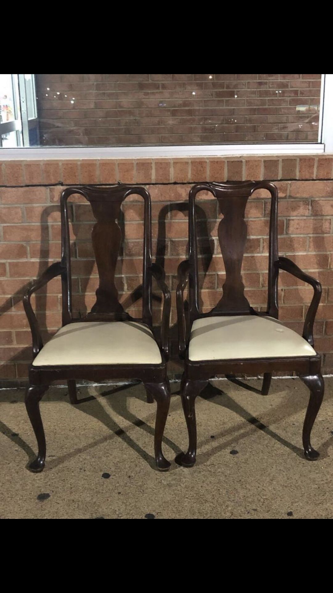 Wooden antique captains chairs