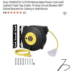 Retractable Extension Cord Reel