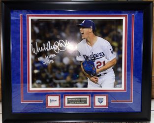 Walker Buehler. Autographed Baseball Photo
