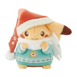 Pokémon Center Heartwarming Christmas Pikachu Plush 2024/2025 Holiday Exclusive