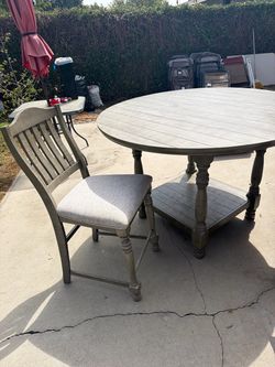 dinner round table 4 chairs
