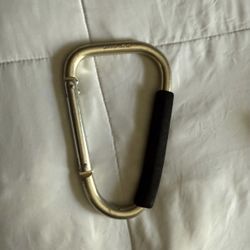 Silver Oversized Carabiner Hook Snap Lock Large Spring Cushion Grip