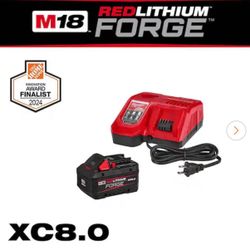 Milwaukee M18 Forge 8.0 Battery And Rapid Charger