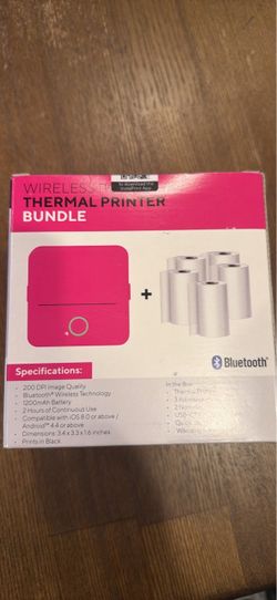 Wireless Pocket Thermal Printer Bundle