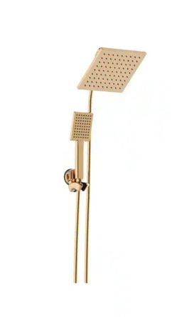 Glacier Bay Modern 1-Spray 7.9 in. Dual Tub Wall Mount Fixed & Shower Handheld Shower 