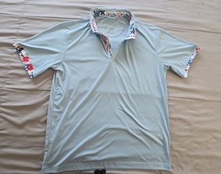 Men’s Performance Golf Polo – Light Blue – Size L/XL
