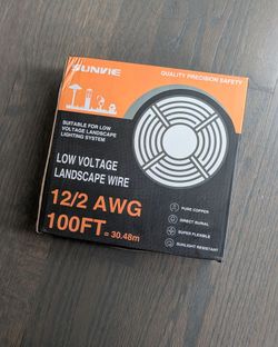 SUNVIE 100FT 12/2 Low Voltage Landscape Wire