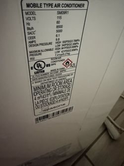 Seasons SM09R1 Portable Air Conditioner 8500 BTU