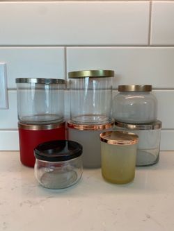 Assorted Empty Candle Jars
