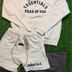 Streetwear Hoodie & Shorts Set (white) Brand New