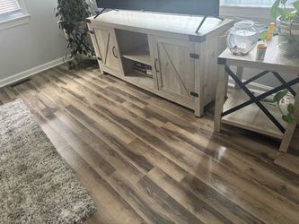 Four piece tv stand end tables and center table