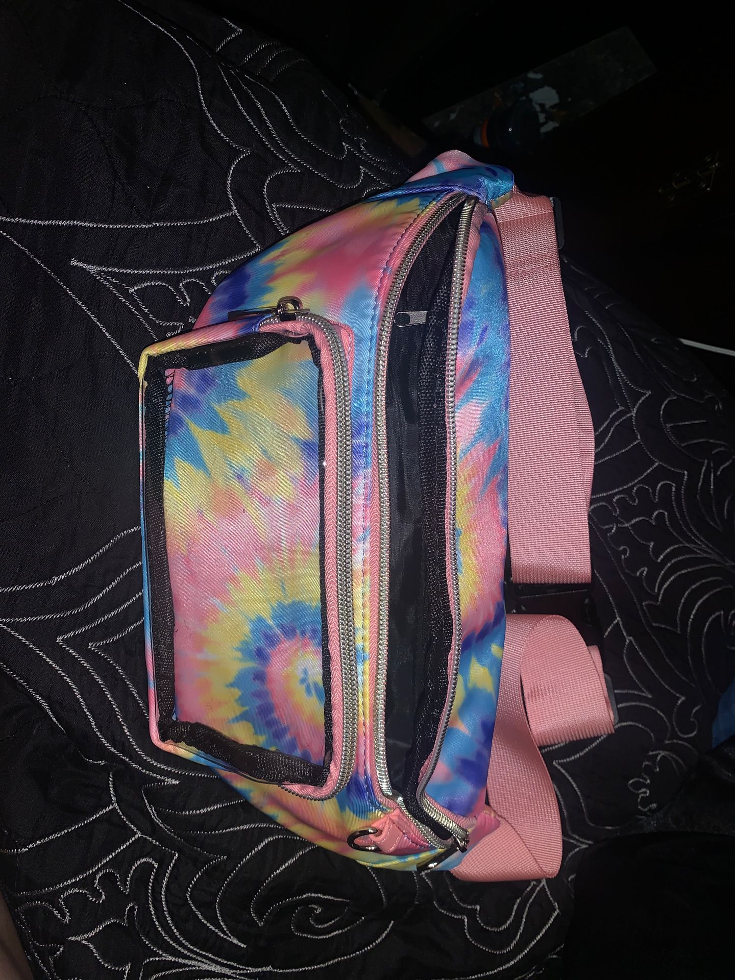 Pink tie dyed Fanny pack