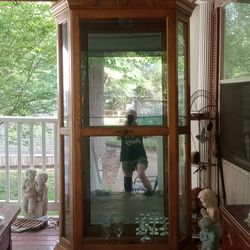 Glass China Cabinet Mint Condition TODAY ONLY 