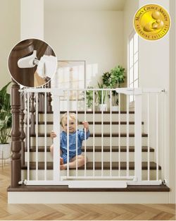 Baby Gate for Stairs 30-46 Inch Auto Close Safety Gate for Kids & Dogs