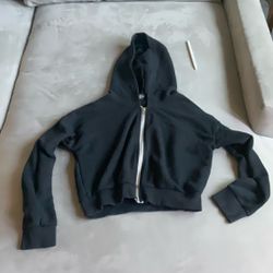Black Cropped Hoodie
